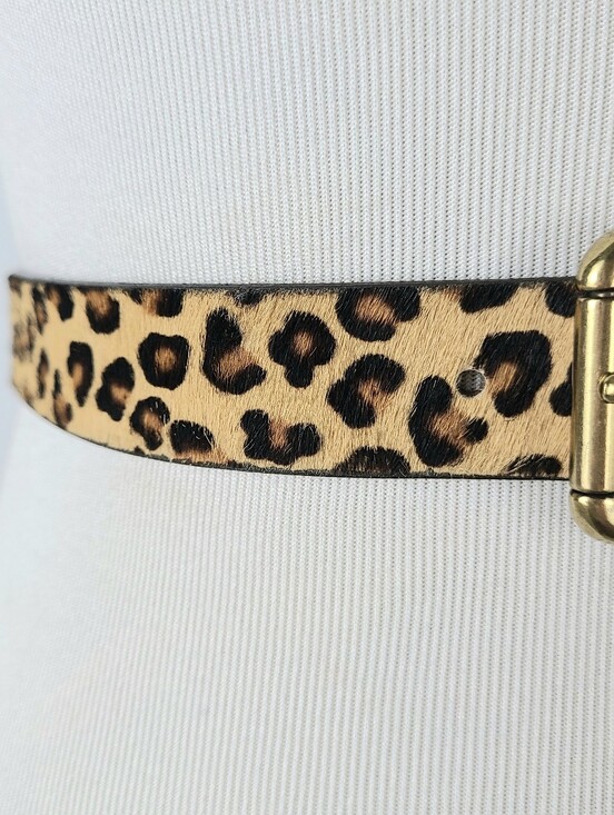 J. Crew Leopard Print Calf Hair Made In USA Italian Leather Belt main image 10